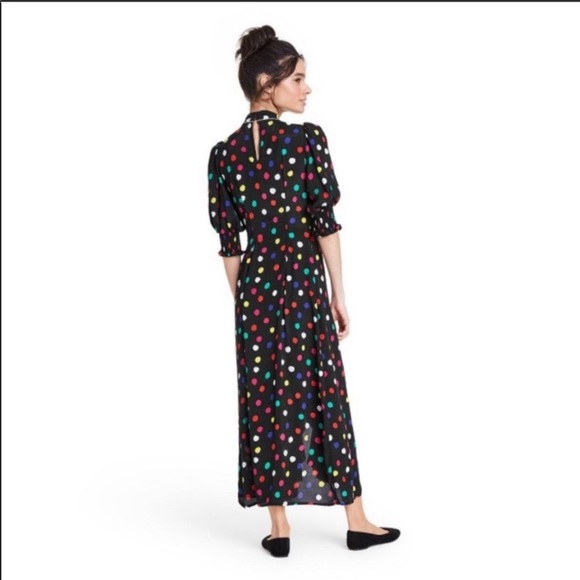 NWT Target x RIXO - Polka Dot Mock Neck Dress - Picture 2 of 3